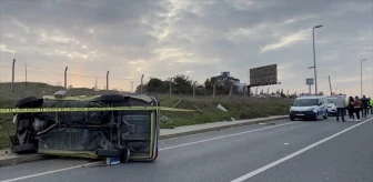 Silivri'de direğe çarparak takla atan otomobilin sürücüsü hayatını kaybetti