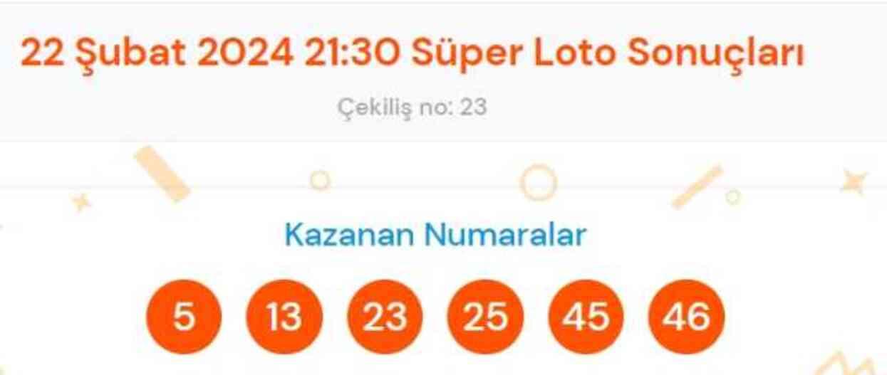 Süper Loto sonuçları açıklandı! 22 Şubat Süper Loto kazanan numaralar neler? Süper Loto sonuçlarına ne zaman, nereden bakılır?