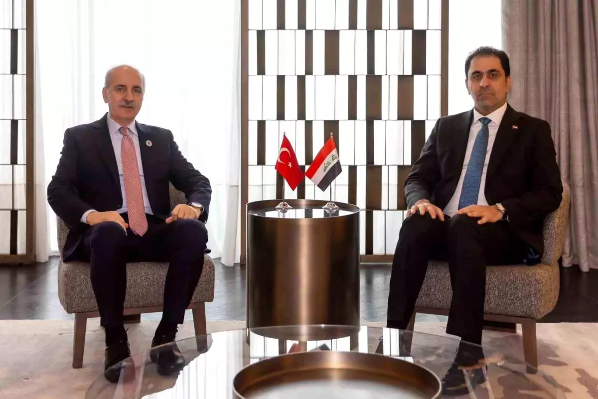 TBMM Başkanı Numan Kurtulmuş, Irak Temsilciler Meclisi Başkanvekili Muhsin Ali El Mendelavi ile görüştü