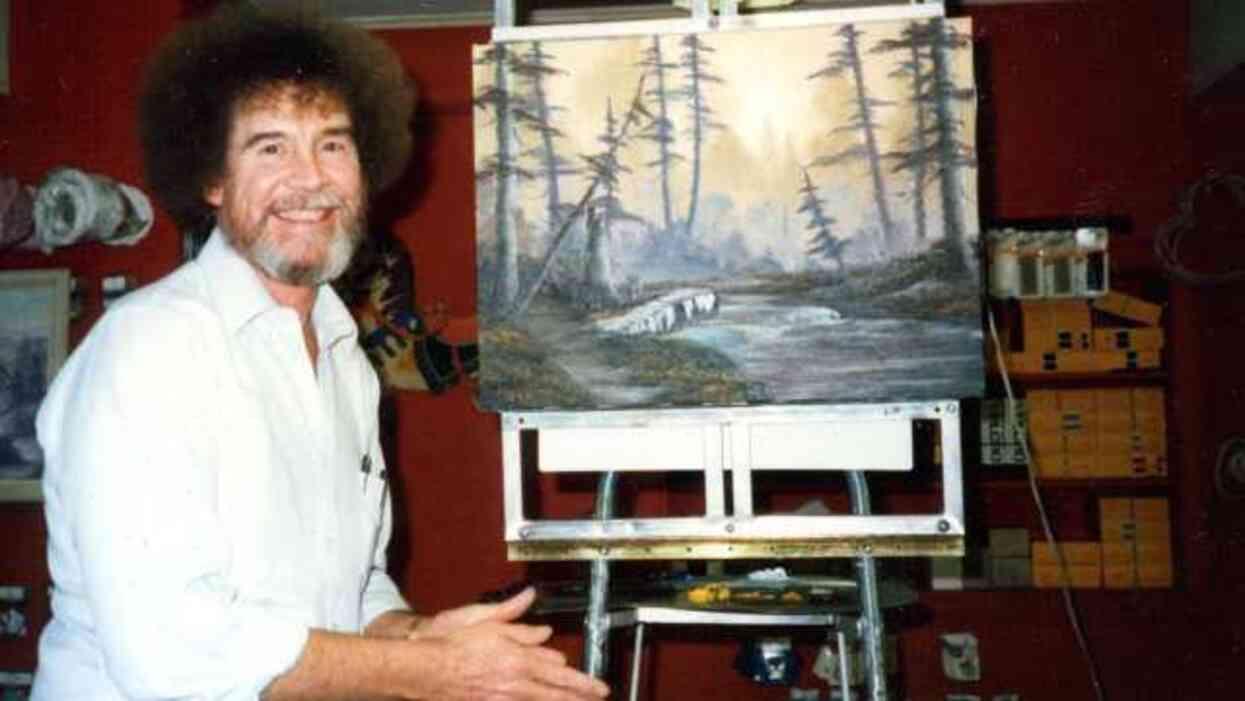 Bob Ross'un ilk tablosu 'Ormanda Yürüyüş' 9,8 milyon dolara satıldı