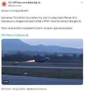 Pençe Kilit'te 4 terörist etkisiz