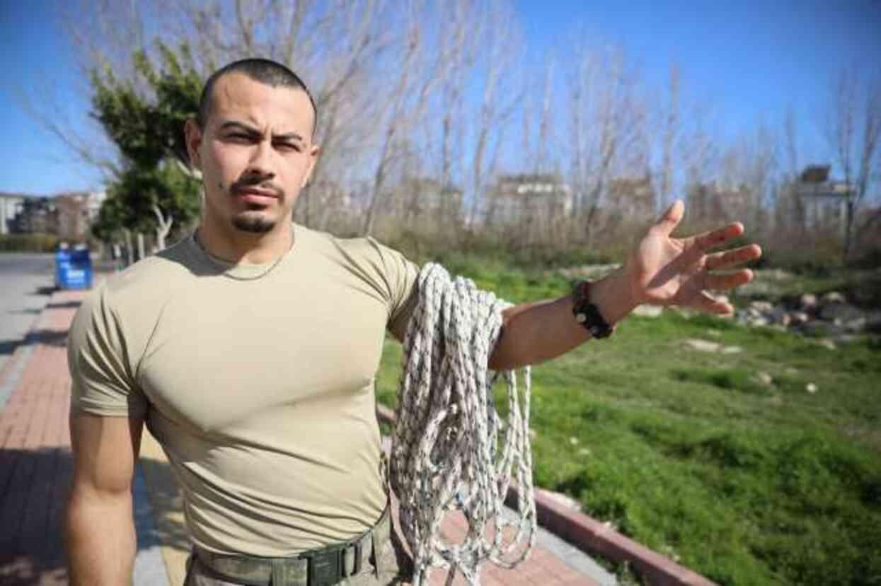 60 metrelik uçurumun ortasına kurduğu hamağın halatı kopan fenomen ölümden döndü