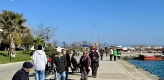 Sinop'un Gerze ilçesinde sıcak hava keyfi