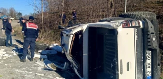 Ünye'de kontrolden çıkan kamyonetin takla atması sonucu 1 kişi hayatını kaybetti