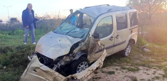 Serik'te Otomobil Takla Attı, Sürücü Yaralandı