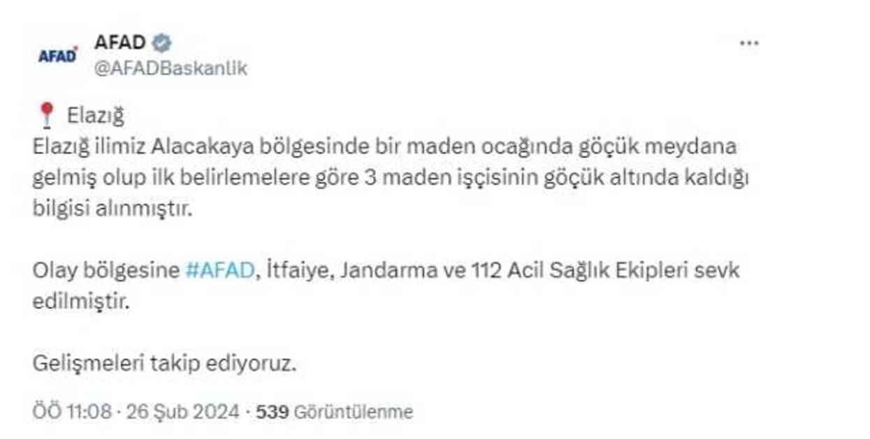 Elazığ maden çökmesinde son durum nedir? Elazığ maden çökmesinde kaç ölü, kaç yaralı var?