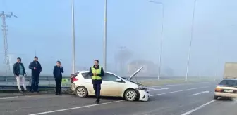 Samsun'da otomobil ile kamyon çarpıştı, 1 kişi yaralandı