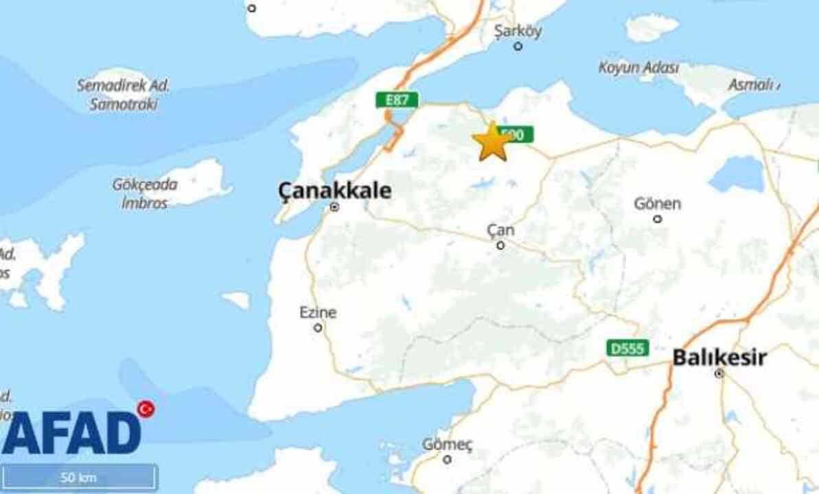 Çanakkale sallanmaya devam ediyor: Biga ilçesinde 3,8 büyüklüğünde deprem meydana geldi