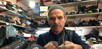 Zonguldak'ta 67 yıldır ayakkabı imalatı ve tamirciliği yapan usta
