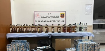 Amasya'da Gümrük Kaçağı Sigara ve İçki Operasyonu