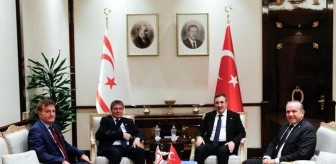 Cumhurbaşkanı Yardımcısı Cevdet Yılmaz, KKTC Başbakanı Ünal Üstel'i kabul etti