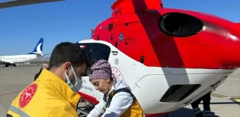 2 yaşındaki çocuk ambulans helikopterle Elazığ'a sevk edildi