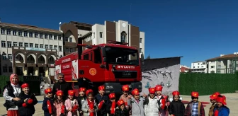 Diyarbakır Büyükşehir Belediyesi, Kayapınar Gökkuşağı Anaokulu öğrencilerine yangın eğitimi verdi
