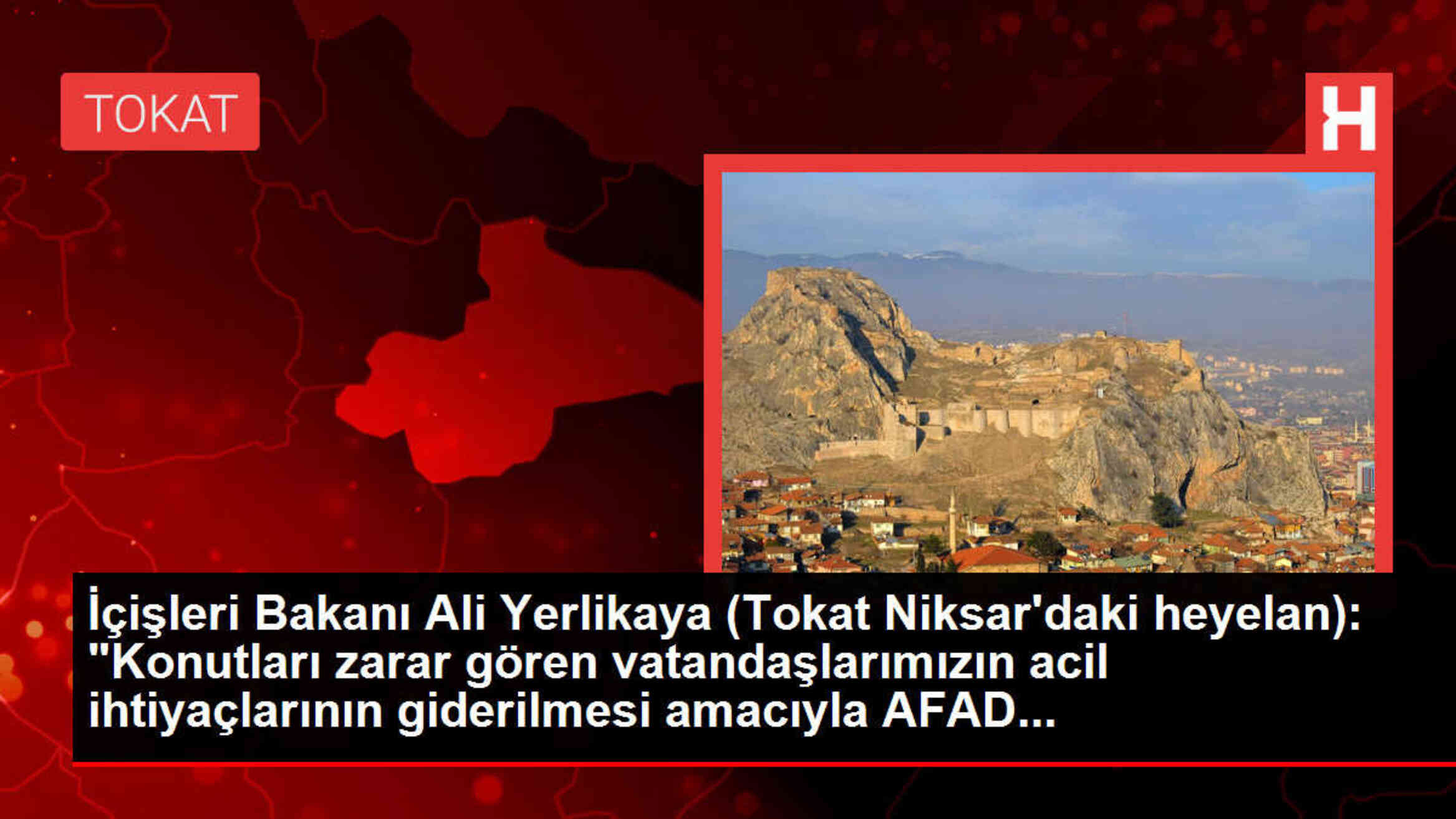 Tokat Niksar'daki heyelan sonrası AFAD'dan 1 milyon 188 bin lira acil yardım