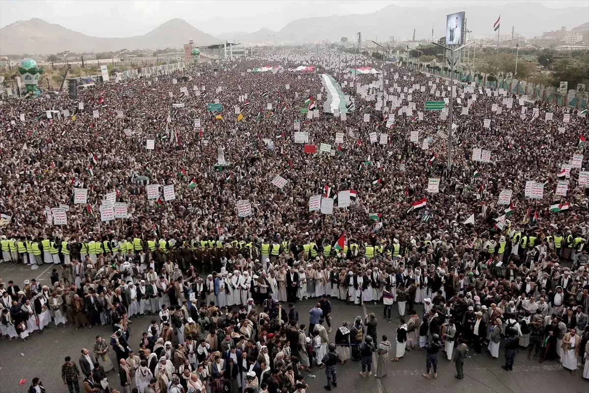 Yemen'de Filistin'e Destek Gösterileri Düzenlendi