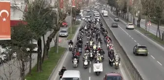 Ordu'da Motosikletli Kuryeler Trafik Kazalarına Dikkat Çekmek İçin Konvoy Oluşturdu