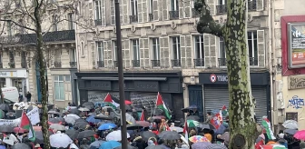 Paris'te Filistin'e Destek Gösterisi