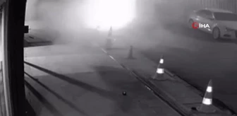 Zonguldak'ta meydana gelen kaza güvenlik kamerasında