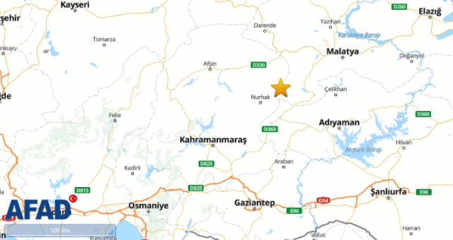 Malatya'da 4,4 büyüklüğünde deprem meydana geldi