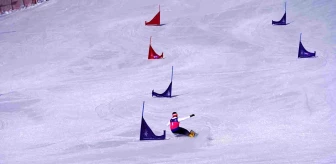 Erzurum'da İşitme Engelliler Kış Olimpiyat Oyunları'nda Snowboard Branşı Başladı