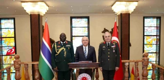 Milli Savunma Bakanı Yaşar Güler, Gambiya Genelkurmay Başkanı Tümgeneral Mamat OA Cham'ı kabul etti