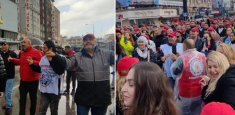 İzmir Büyükşehir Belediyesi'nin zam teklifini kabul etmeyen işçiler sokağa indi