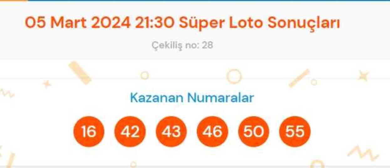Süper Loto sonuçları açıklandı! 5 Mart Süper Loto kazanan numaralar neler? Süper Loto sonuçlarına ne zaman, nereden bakılır?