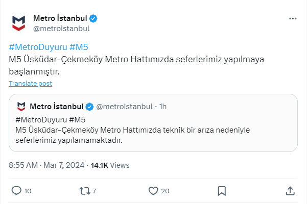 Üsküdar-Çekmeköy metro hattı seferleri iptal mi oldu?