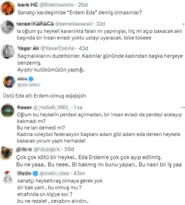 Fenerbahçe Kadın Voleybol Takım Kaptanı Eda Erdem Dündar'ın heykeline ilk yorum: Kol kasımdan saçımın duruşuna kadar aynı