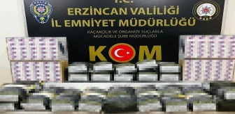 Erzincan'da Kaçakçılık Operasyonunda 100 Bin Dal Boş Makaron ve 34 Kilo Kıyılmış Tütün Ele Geçirildi