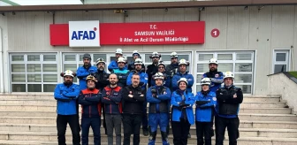 Samsun'da AFAD ve Türk Telekom Arama Kurtarma ekipleri deprem tatbikatı gerçekleştirdi