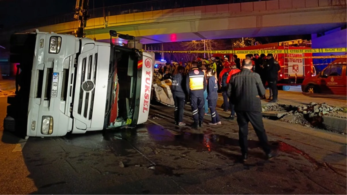 Bakırköy'de dorsesinin devrilmesi sonucu 4 kişinin ölümüne neden olan tırın sürücüsü tutuklandı