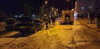 Amasya'da Otomobil Yangını