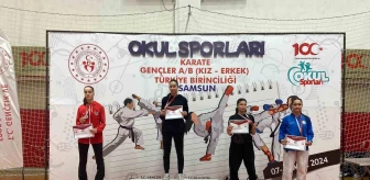 Düzceli sporcu Elif Şimal Ekizoğlu Türkiye Karate Kumite Şampiyonası'nda birinci oldu