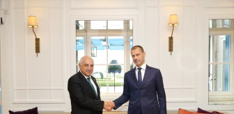 TFF Başkanı Mehmet Büyükekşi, UEFA Başkanı Aleksander Ceferin ile görüştü