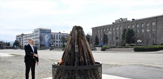 Aliyev, Hankendi'de Nevruz ateşini yaktı