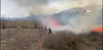 Erzincan'da örtü yangını büyümeden söndürüldü