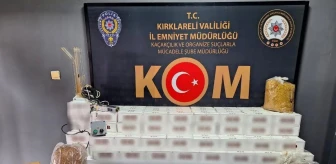 Kırklareli'nde tütün kaçakçılığı operasyonu: 43 bin makaron ve 26 kilogram tütün ele geçirildi