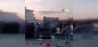 Ankara'da kontrolden çıkan otomobil takla attı: 1 yaralı