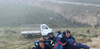 Elazığ'da kontrolden çıkan pikabın devrildiği kazada 1 kişi yaralandı
