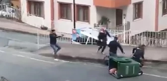 Rize'de husumetli iki grup, cadde ortasında çatıştı