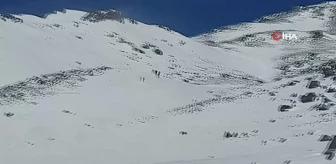Alman dağcılar Ağrı Dağı'nda kayak yaptı