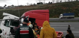 Pendik'te Kuzey Marmara Otoyolu'nda Tır Kazası