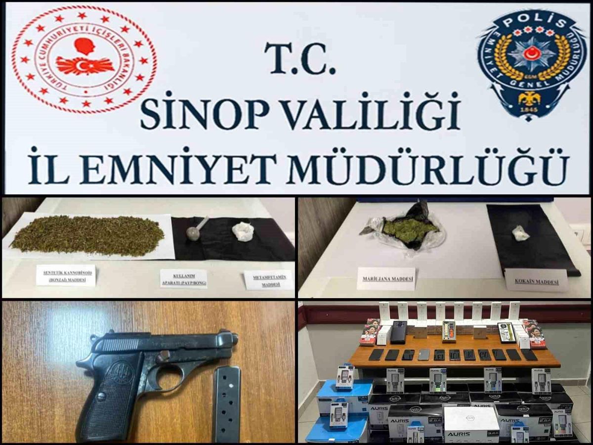 Sinop İl Emniyet Müdürlüğü 1 Haftalık Faaliyet Raporunu Açıkladı