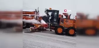 Tatvan'da kar yağışından dolayı köy yolları kapandı