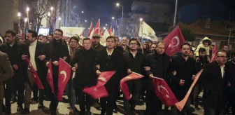 Uşak'ta AK Parti İl Başkanlığı tarafından 'Büyük Yürüyüş' düzenlendi