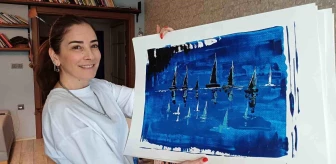 Düzce'de 50 yaşında resim yapmaya başlayan kadın
