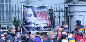 Mihail Saakaşvili'ye destek gösterisi düzenlendi