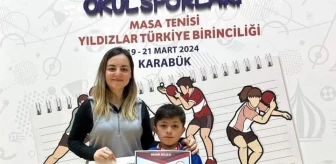 Güroymaklı Ahmet Yasin Aydemir Okul Sporları Masa Tenisi Yıldızlar Türkiye Birincisi