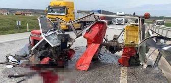 Edirne'de minibüs ile traktör çarpışması: 1 ölü, 3 yaralı